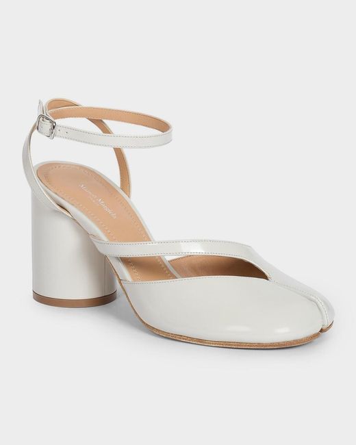 Maison Margiela White Tabi Leather Split-Toe Pumps