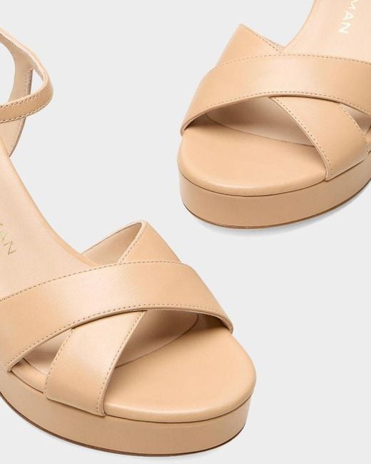 Stuart Weitzman Natural Dayna Platform 80 Sandals