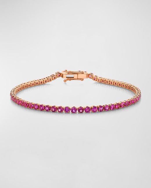 SHAY Multicolor 18K Rose Mini Sapphire Tennis Bracelet