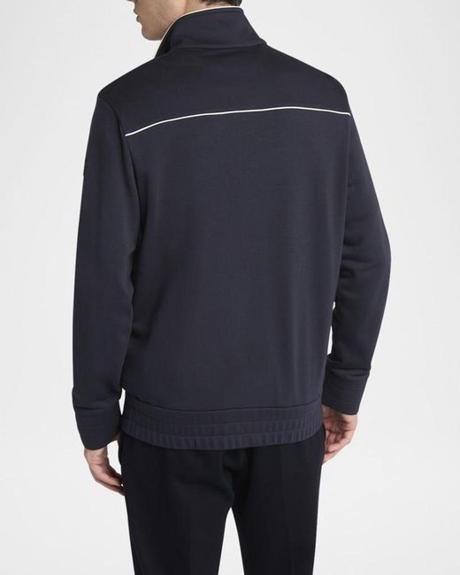 Moncler Blue Apos;S Fleece Zip Jacket for men