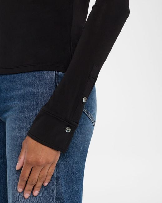 A.L.C. Black Elyse Turtleneck Top