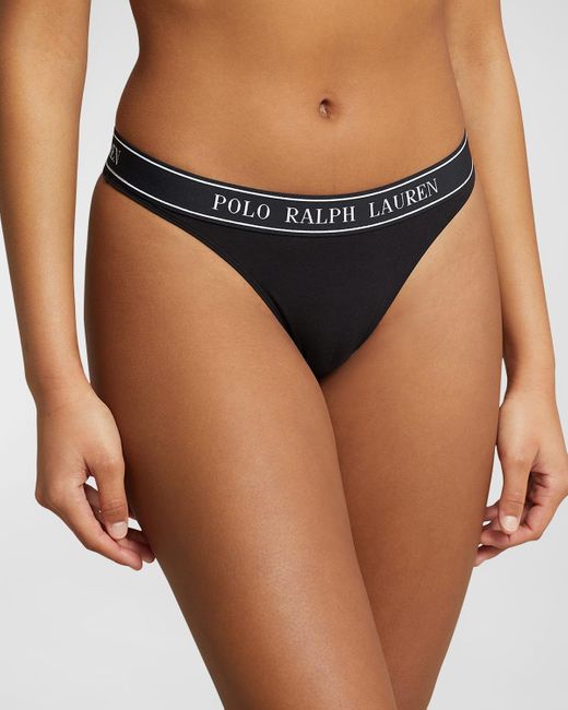 Polo Ralph Lauren Multicolor Ribbed Mid-rise Logo Thong