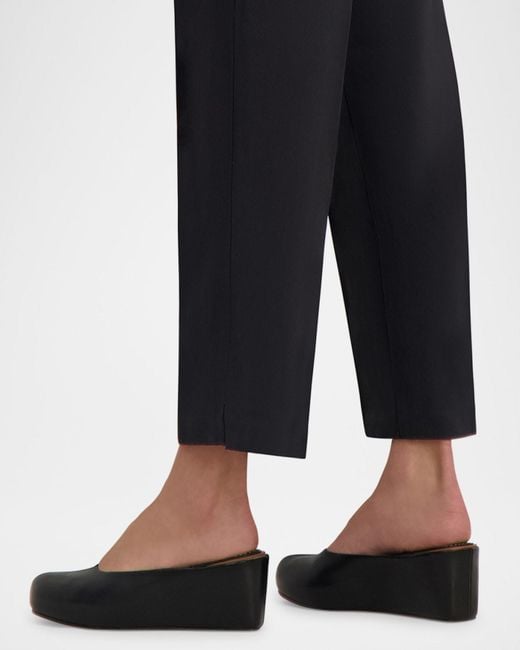 Bernardo Blue Vivi Leather Mule Clogs