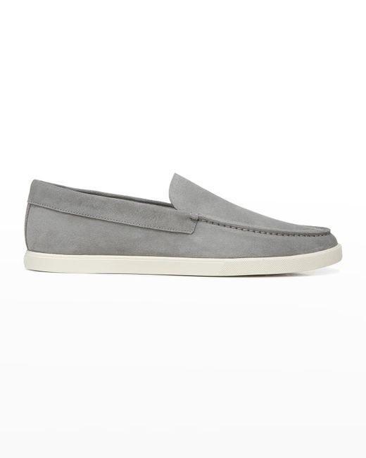 Vince Sonoma Sport Suede Loafers in Gray for Men | Lyst