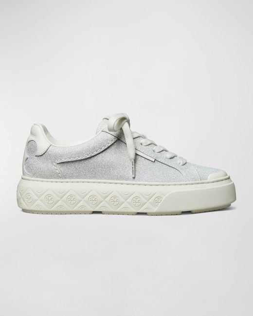 Tory Burch White Ladybug Glitter Low-top Sneakers