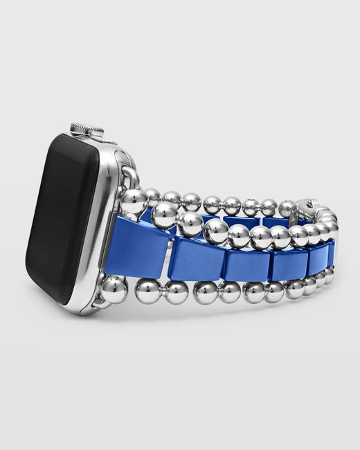 Lagos Blue Smart Caviar Ultramarine Ceramic Link Watch Band, 42mm-49mm