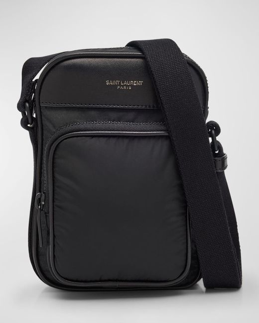 Saint Laurent Black City Mini Crossbody Bag for men