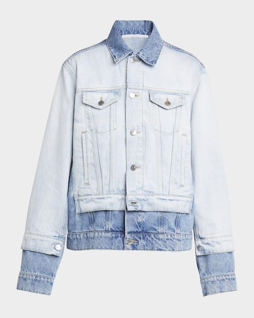 Stella McCartney Blue Mixed Denim Jacket