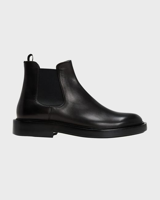 Giorgio Armani Black Leather Chelsea Boots for men