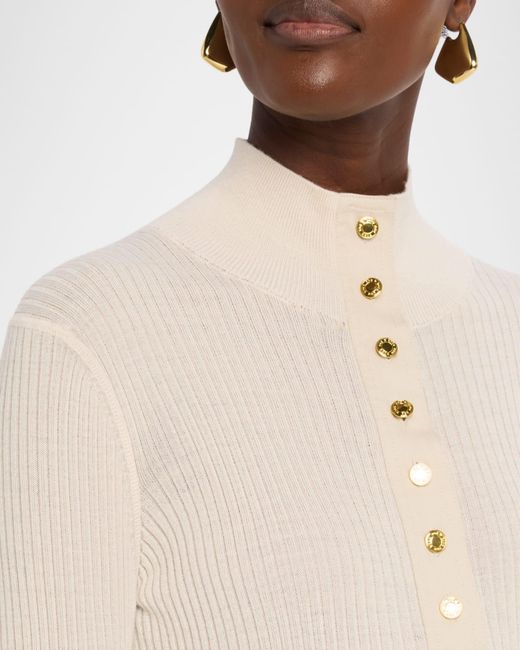 Rag & Bone Natural Lucy Ribbed Henley