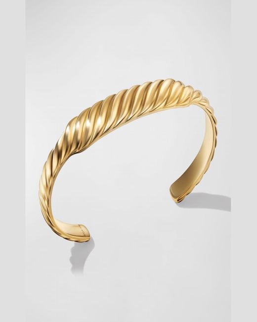David Yurman Metallic Sculpted Cable Contour Bracelet In 18k Gold, 12.9mm for men