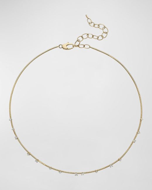 Mattia Cielo Natural 18k Yellow Gold Diamond Necklace