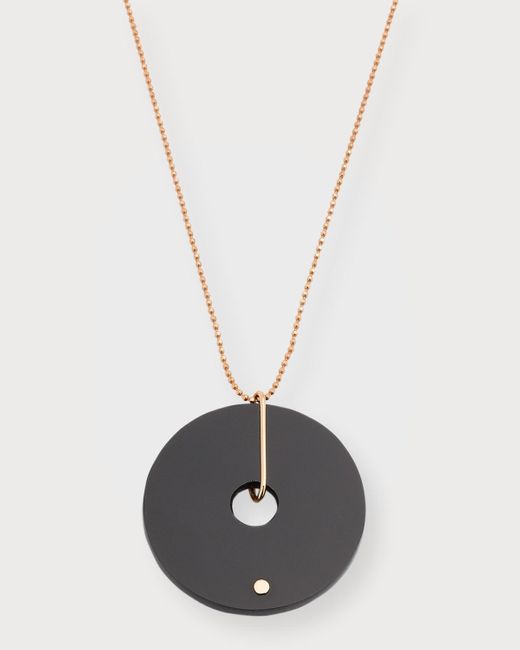 Ginette NY White Donut Onyx On Chain Necklace