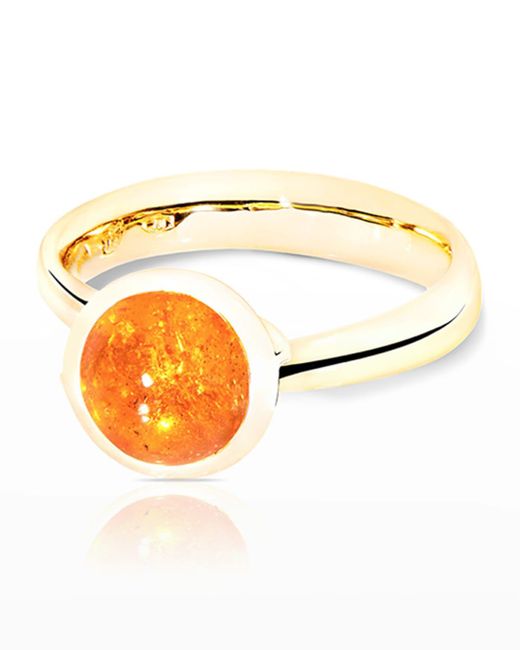 Tamara Comolli Metallic 18k Yellow Gold Small Mandarin Garnet Ring, Size 7