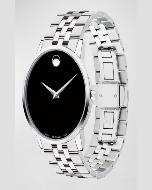 Movado Metallic 40Mm Ultra Slim Watch With Bracelet Museum Dial for men