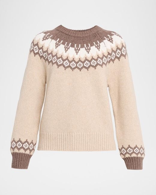 Rag & Bone Natural Beth Fairisle Raglan Sweater