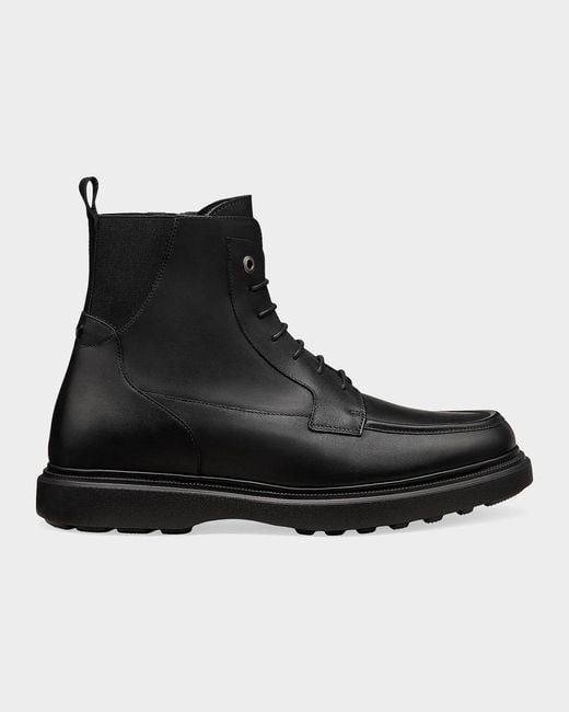 Stuart Weitzman Black Apos;S Cooper Leather Combat Boots for men