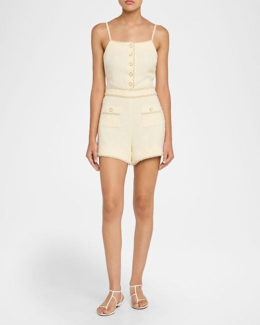 Jonathan Simkhai Natural Ginny Boucle Romper