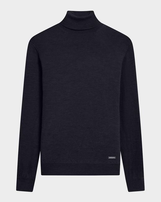 Bugatchi Blue Apos;S Wool Turtleneck Sweater for men