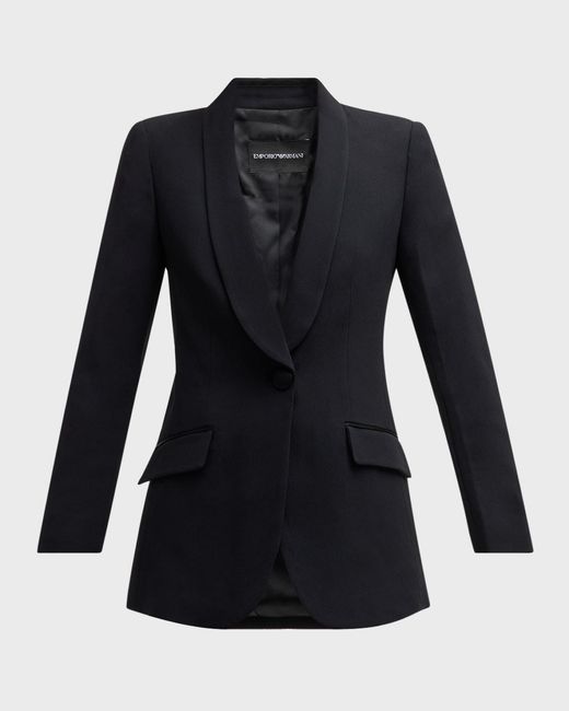 Emporio Armani Black Essentials One-Button Blazer Jacket