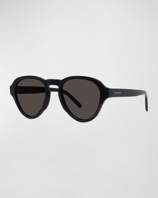 Givenchy Black Gv Day Acetate Aviator Sunglasses for men