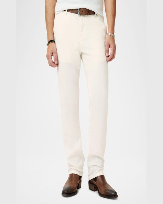 John Varvatos Blue Flint Linen-Blend Flare Pants for men