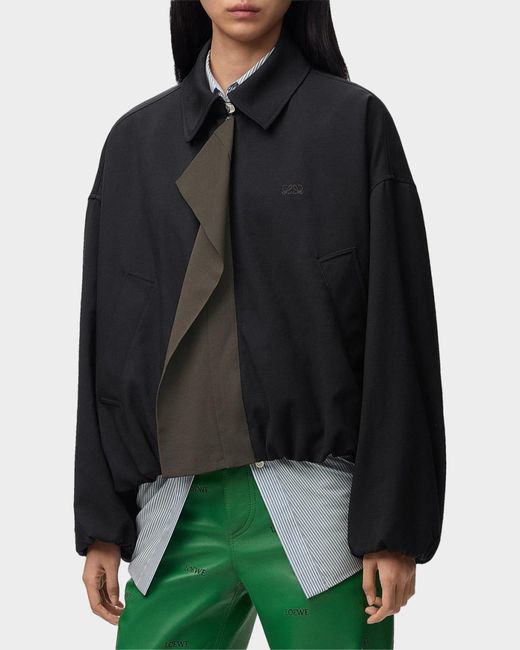 Loewe Black Balloon Contrast Panel Jacket