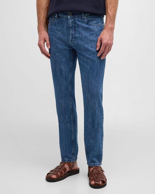 Etro Blue Roma-Fit Jeans for men