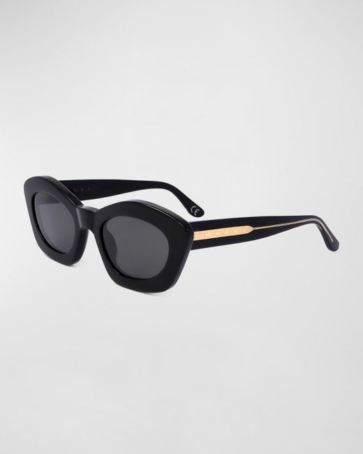 Marni Black Logo Acetate Cat-Eye Sunglasses