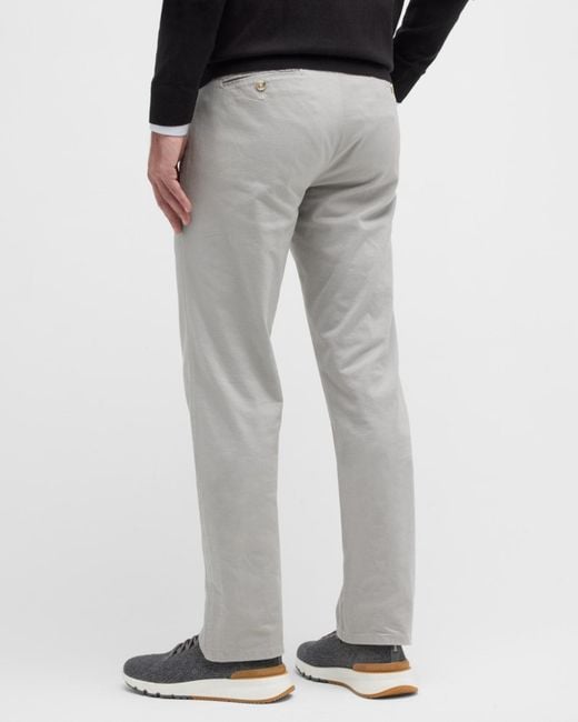 Peter Millar Gray Apos;S Pilot Flat Front Trousers for men