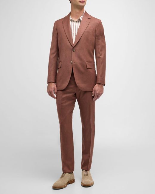 Paul Smith Red Wool-cashmere Slim Two-piece Suit for men