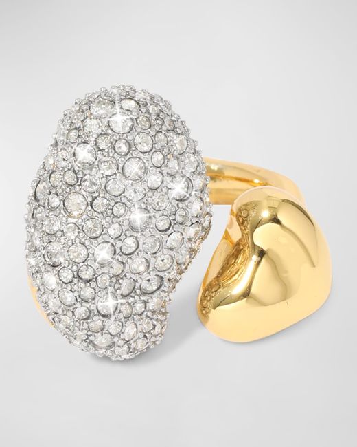 Alexis Metallic Solanales Crystal Pebble Ring