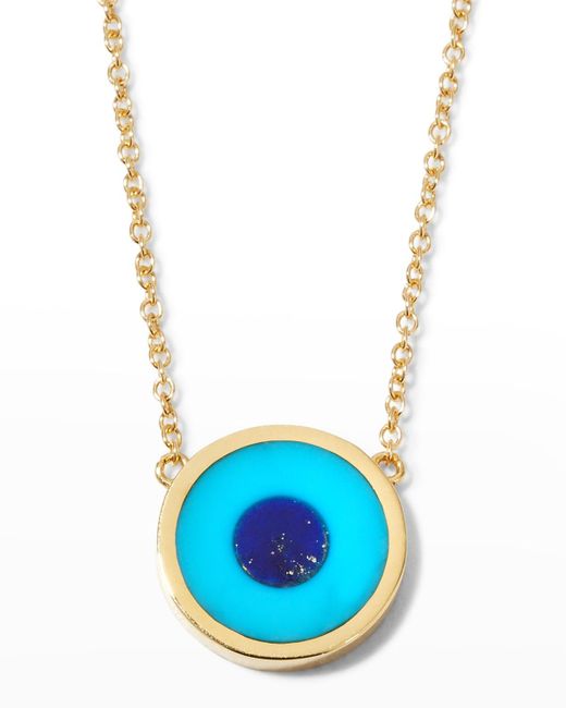 Jennifer Meyer Blue 18k Mini Evil Eye Necklace