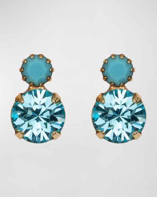 Jennifer Behr Blue Mila Crystal Earrings