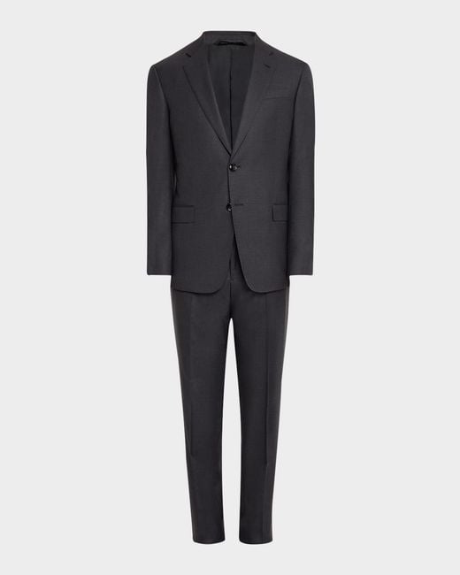 Giorgio Armani Black Mne & Apos;S Basic Wool Two-Piece Suit for men