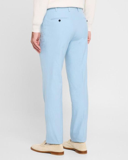 Kiton Blue Apos;S Flat-Front Twill Pants for men