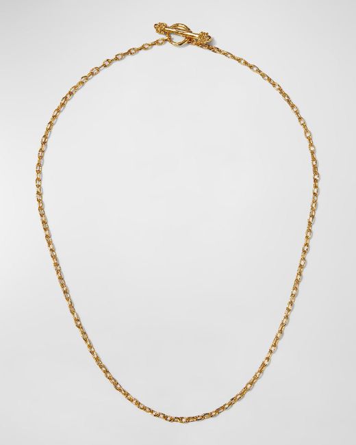 Elizabeth Locke Metallic 19K Fine Link Necklace, 17"L