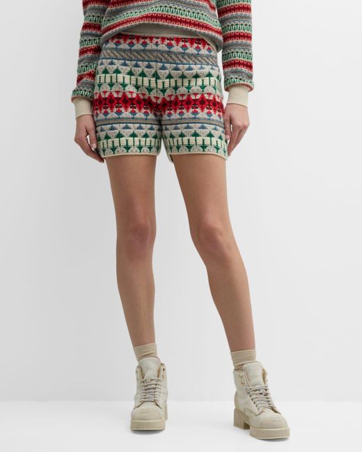 Loro Piana Black Holiday Noel Cashmere Knit Shorts