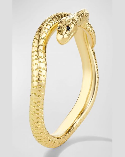 Mimi So Metallic 18K Wonderland Diamond Eye Snake Ring, Size 7
