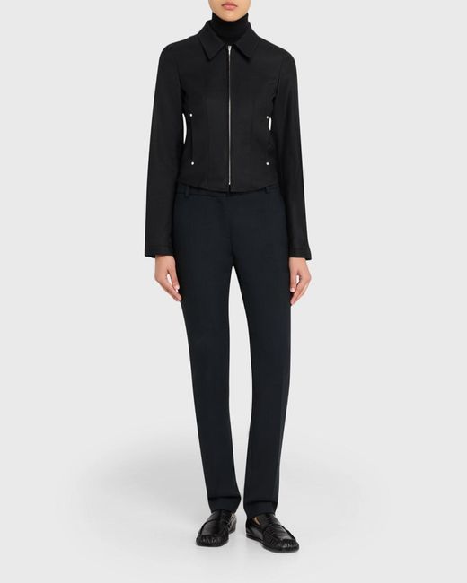 TONYWACK Black Wool Zip Jacket