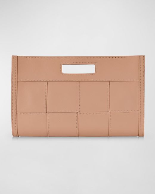 Gigi New York Natural Remy Woven Leather Clutch Bag