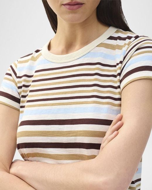 Rag & Bone Gray The Slub Striped Tee