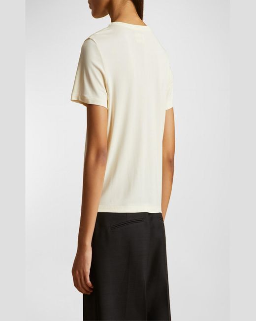 Khaite White Emmylou Short-Sleeve Cotton T-Shirt