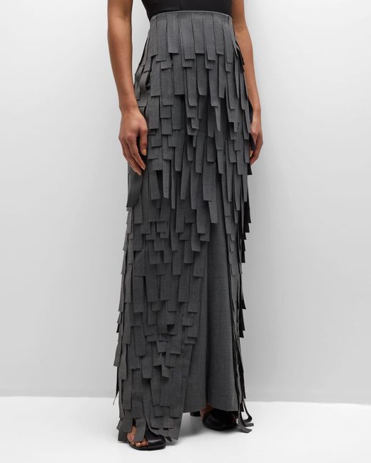 A.W.A.K.E. MODE Black Multi-rectangle Skirt