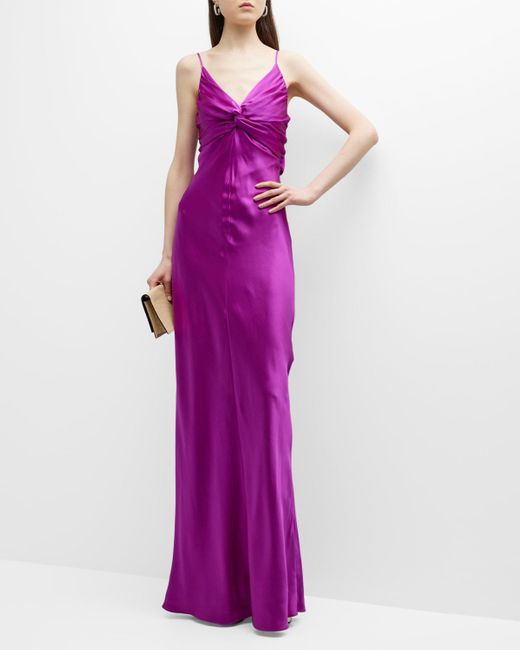 TOVE Athena Front-twist Maxi Dress in Purple | Lyst