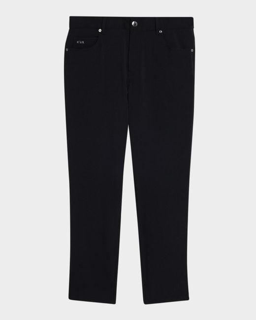 Emporio Armani Blue Nylon Technical Stretch Five-Pocket Pants for men