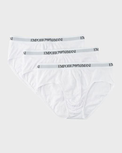 Emporio Armani White 3-pack Cotton Briefs for men
