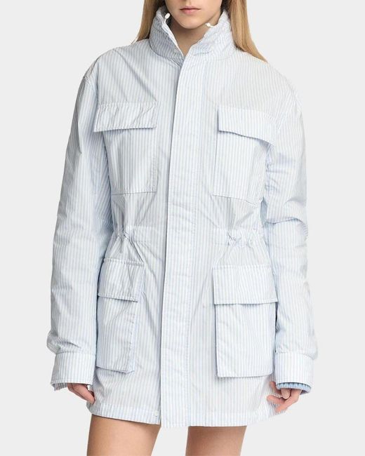 Malo Blue Oversized Field Jacket