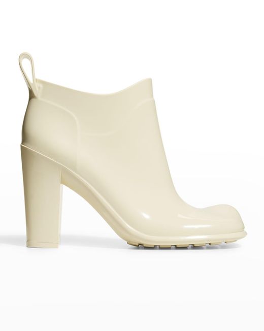 Bottega Veneta Rubber Block heel Ankle Booties in Natural Lyst