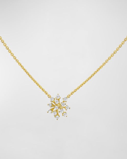 Hueb Metallic 18k Luminous Gold Diamond Pendant Necklace, 16"